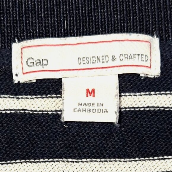 Gap Womens Striped Maxi Skirt M Cotton Black & White High Side Slits - Picture 5 of 7